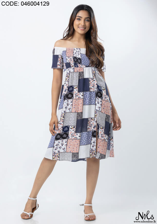 BOHEMINA WHITE/BLACK SHORT DRESS